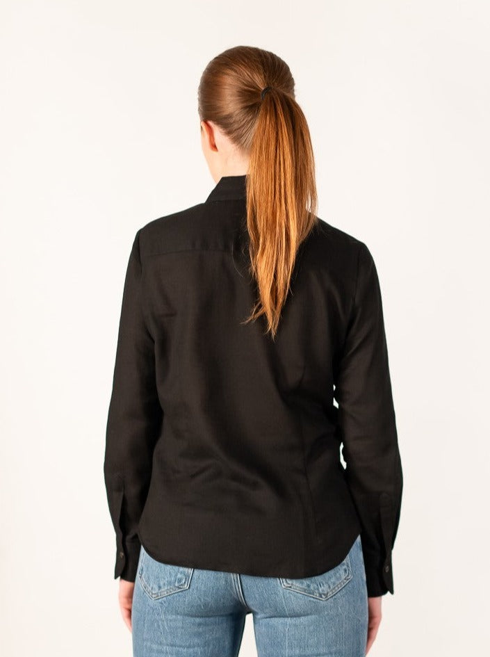 Adela Shirt in Italian Cotton Crepe