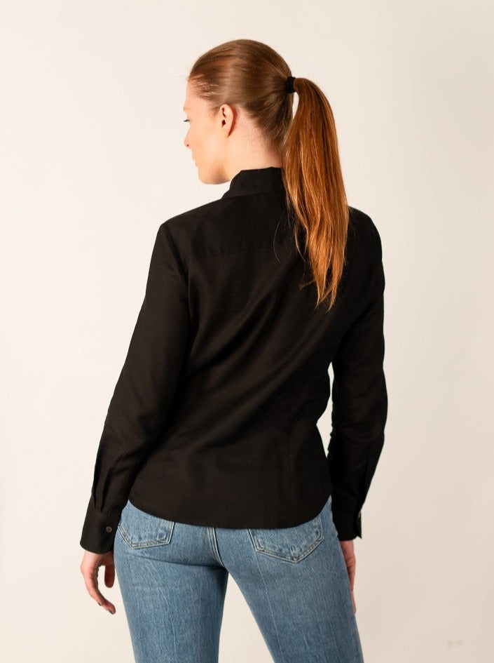 Adela Shirt in Italian Cotton Crepe